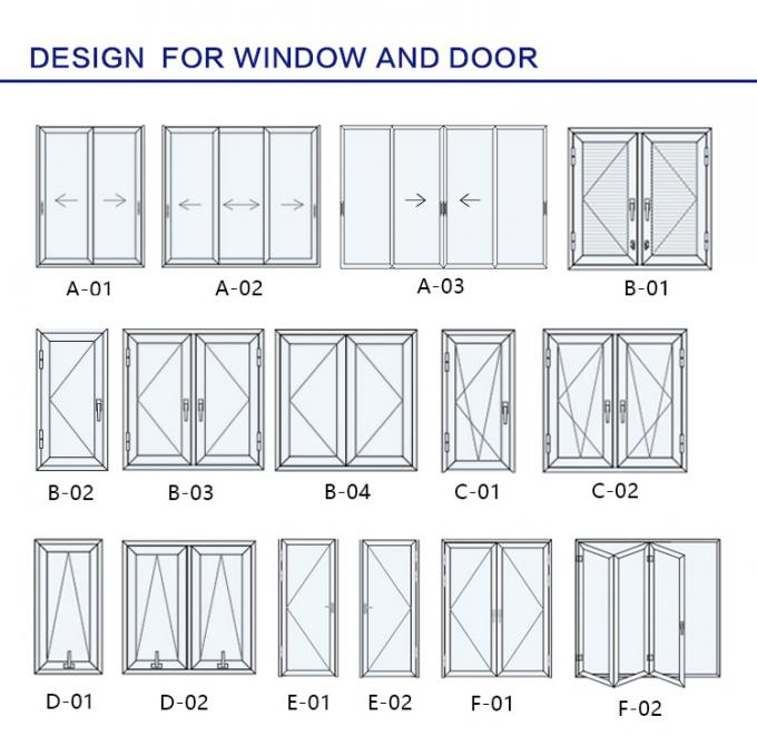 Puerta de oscilación de cristal de aluminio del retrete de China del diseño de Alwew del cuarto de baño de la decoración de aluminio de la cocina