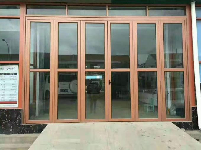 el plegamiento de aluminio moderó el precio de cristal del sistema de la puerta de cristal de desplazamiento