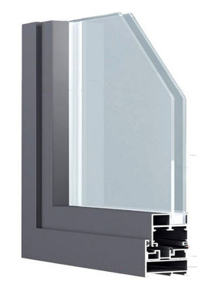 1.5-2.0mm Narrow Edge Aluminum Folding Windows Two Track Clear Tempered Glazed