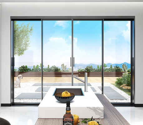 Double Glass Aluminum Panoramic Sliding Door For Apartment