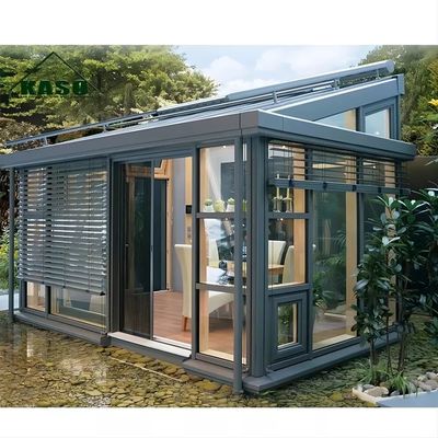 el marco de aluminio del pequeño Sunroom de 1.4m m prefabricó la casa de cristal
